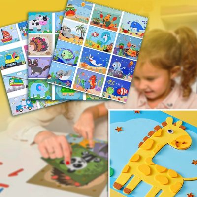 3D EVA penasti samolepilni okraski (12 listov – večkrat uporabni) | STICKYFUN