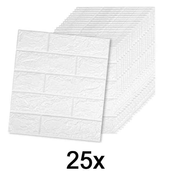 5x Samolepilne opečne tapete s 3D vzorcem (5 kosov)| BRICKSBY