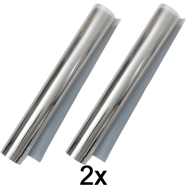 2x Zrcalna folija za zasebnost oken – 45×200 cm, brez potrebe po orodju | FOILBLISS