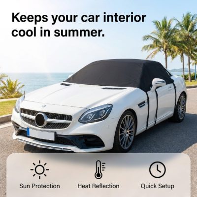 Dvostransko pokrivalo za vetrobransko steklo, 170x120 cm, UV + led | CARCOVER